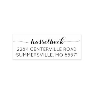 Sello De Caucho Guión de escritura a mano marca de dirección de do