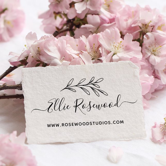 Sello De Caucho Guión de vegetación botánica crea el suyo propio (Botanical Greenery Script Create Your Own Rubber Stamp)