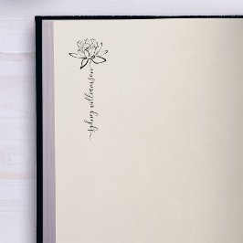 Sello De Caucho Guión elegante y caprichoso Nombre personalizado F