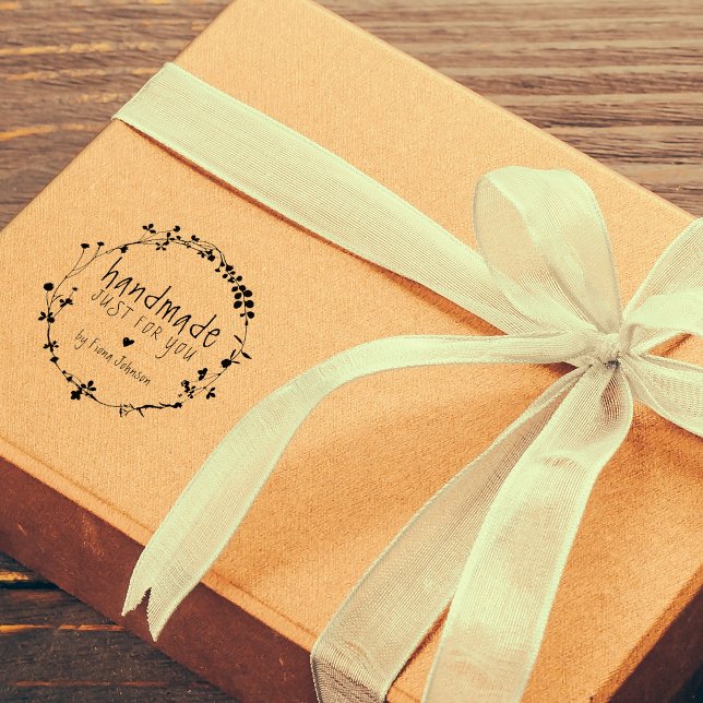 Sello De Caucho Guirnalda de flores silvestres dibujada a mano hec (Subido por el creador)