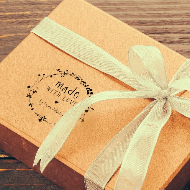 Sello De Caucho Guirnalda de flores silvestres dibujadas a mano he (Subido por el creador)