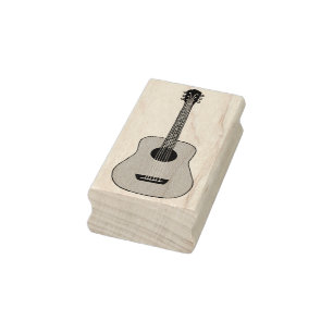 Sello De Caucho Guitarra Acústica
