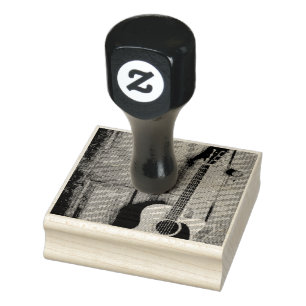 Sello De Caucho Guitarra hermosa