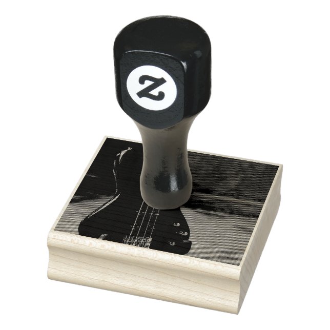 Sello De Caucho Guitarra hermosa (Sello)