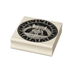 Sello De Caucho Hada de la lluvia púrpura