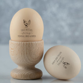 Sello De Caucho Haga de su propia granja Personalizado Nombre Huev