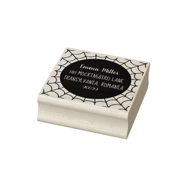 Sello De Caucho Halloween Spider Web (Sello)