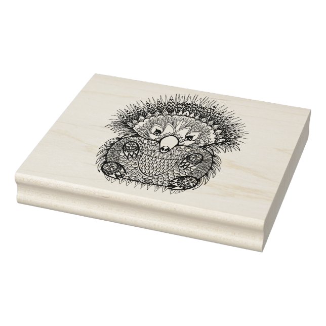 Sello De Caucho Hand Drawn Echidna Doodle (Sello)