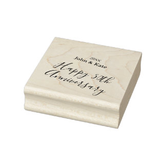 Sello De Caucho Happy 50th anniversary purple name year simple 