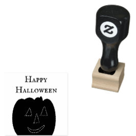 Sello De Caucho Happy Halloween Jack-o’-lantern Rubber Stamp