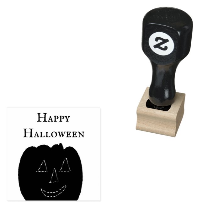 Sello De Caucho Happy Halloween Jack-o’-lantern Rubber Stamp (Subido por el creador)