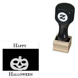Sello De Caucho Happy Halloween Jack-o’-lantern Rubber Stamp