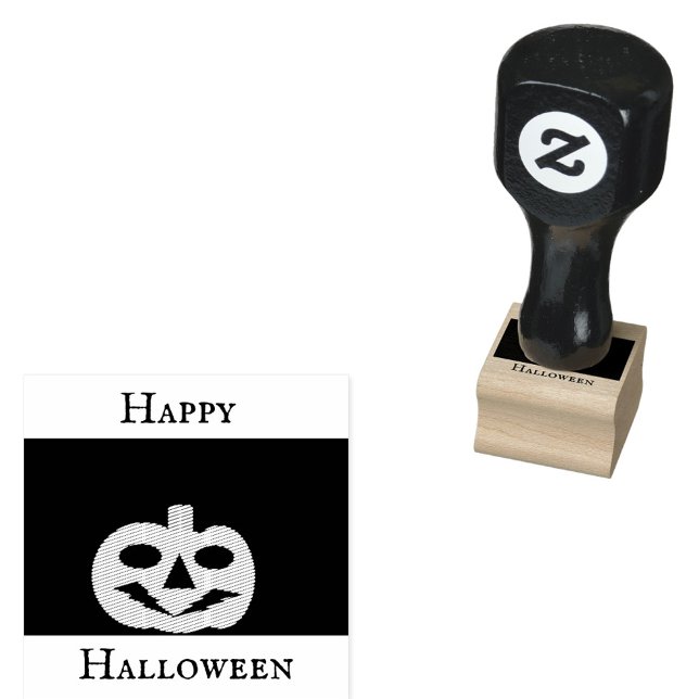 Sello De Caucho Happy Halloween Jack-o’-lantern Rubber Stamp (Subido por el creador)
