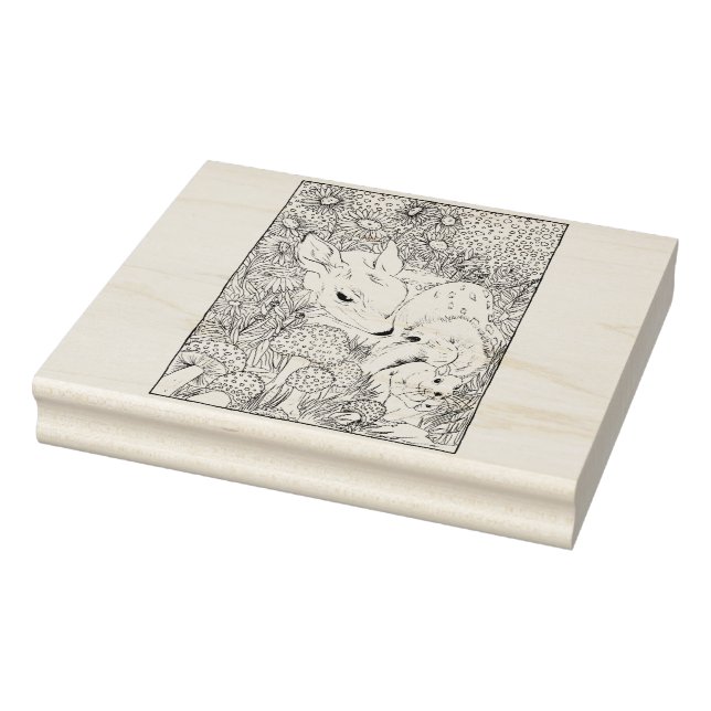 Sello De Caucho Happy Hollow Deer (Sello)