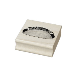 Sello De Caucho Harina de maíz Taco Mexicano Tex Mex