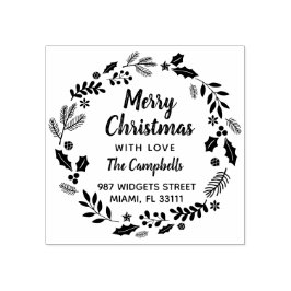 Sello De Caucho Haz tu propia Personalizado, Navidad moderna y fel