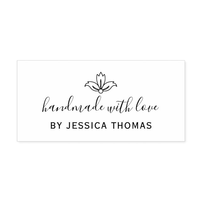 Sello De Caucho Hecho a mano con amor (Impresión)