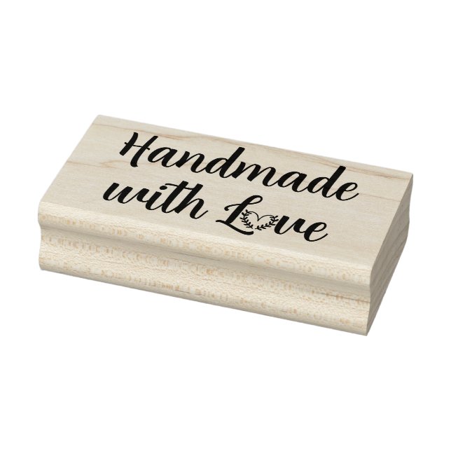 Sello De Caucho Hecho a mano con Amor (Sello)
