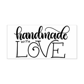 Sello De Caucho Hecho a mano con amor
