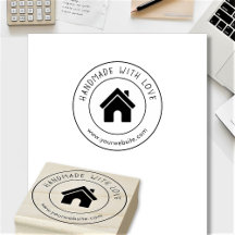 Hecho a Mano con Amor Logo Personalizado Texto Per