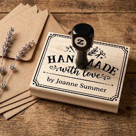 Sello De Caucho Hecho a Mano con Amor - Marca del Fabricante - Peq