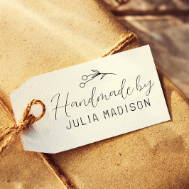 Sello De Caucho Hecho a mano por mano Dibujado Botánico Simple