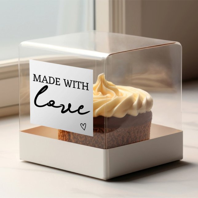 Sello De Caucho Hecho con amor (Made with love rubber stamp from Ricaso. Great for business and personal use. Easy to use stamps. )