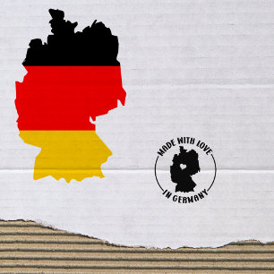 Sello De Caucho Hecho con amor en Alemania, pequeñas empresas,