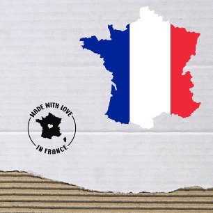 Sello De Caucho Hecho Con Amor en Francia