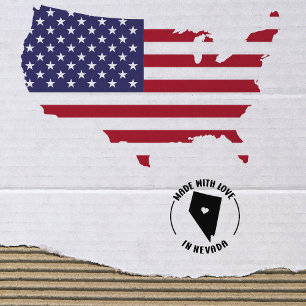 Sello De Caucho Hecho con amor en Nevada, pequeñas empresas,