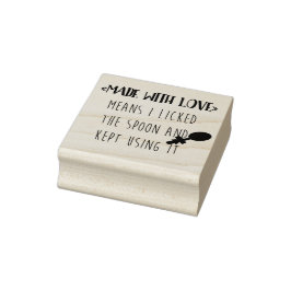 Sello De Caucho Hecho con amor significa que lame la cuchara