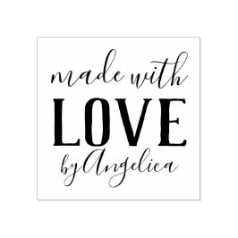 Sello De Caucho Hecho con el guión de amor personalizado