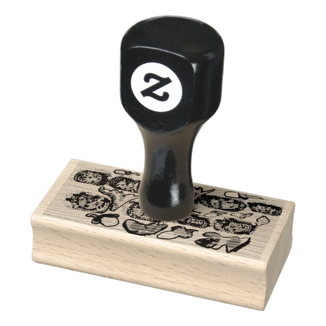 Sello De Caucho Hedgehogs Autumn (Sello)