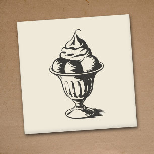 Sello De Caucho Helados vintage
