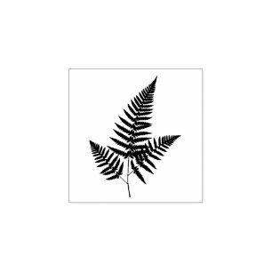 Sello De Caucho Helecho y Follaje, Arte de Jardín de Plantas Natur