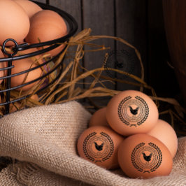Sello De Caucho Heno de cosecha personalizada Nombre Huevo Amor Ru