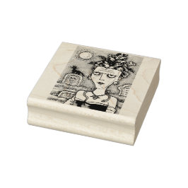 SELLO DE CAUCHO HERMOSA CREEPY FRANKENELLA MONSTER, GRAVES, CAT