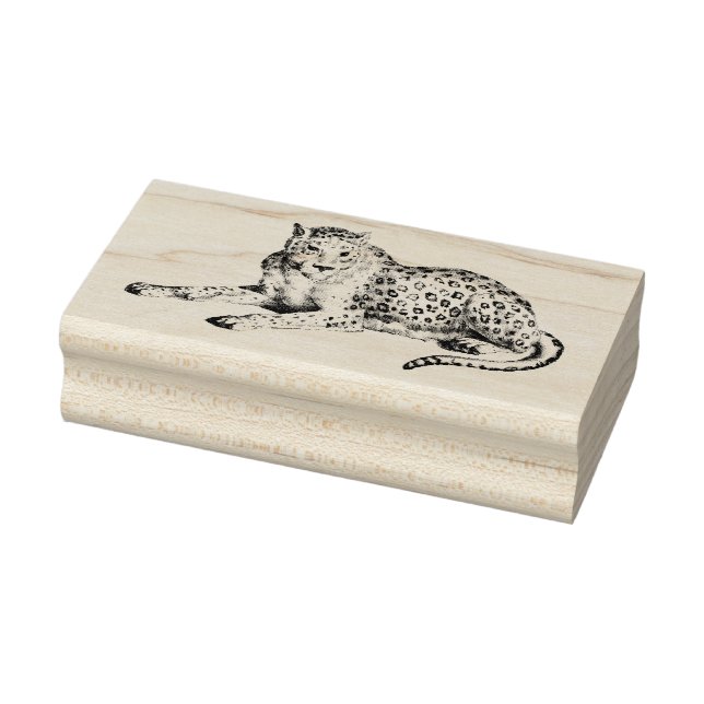 Sello De Caucho Hermosa estampilla de arte de goma de leopardo de  (Sello)