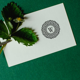 Sello De Caucho Hermoso Monograma de la Familia Mandala