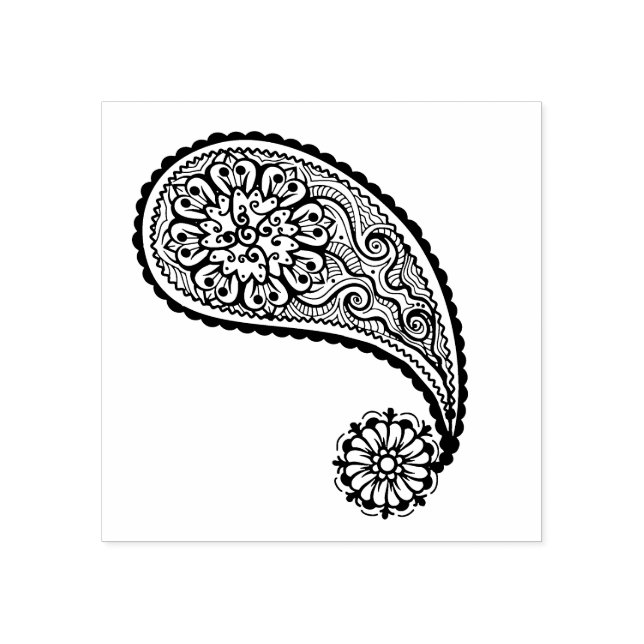 Sello De Caucho Hermoso Scrapbooking de Paisley (Impresión)