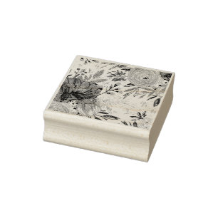 Sello De Caucho Hermosos Rosas