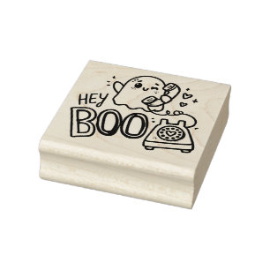 Sello De Caucho Hey Boo - Ghost with Love
