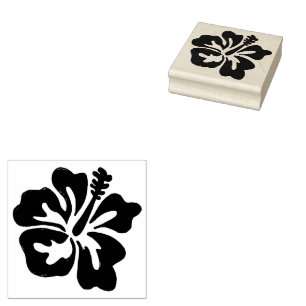 Sello De Caucho Hibiscus Tropical Hawaii Floral