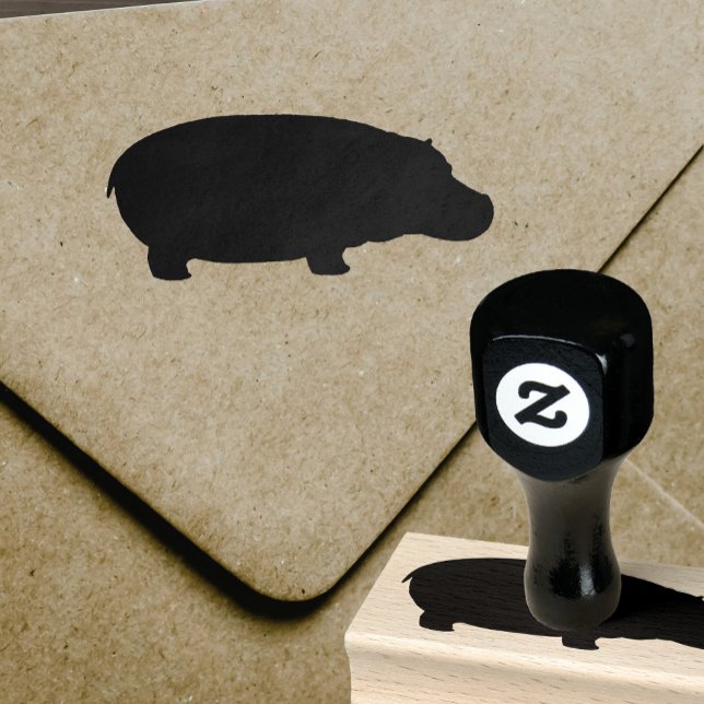 Sello De Caucho Hippo Silhouette (Subido por el creador)