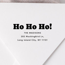 Sello De Caucho Ho Ho Ho Christmas Address