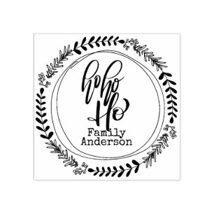 Sello De Caucho HO HO HO HO Navidades caligrafía NOMBRE personaliz