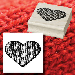Sello De Caucho Hobby Knit Heart