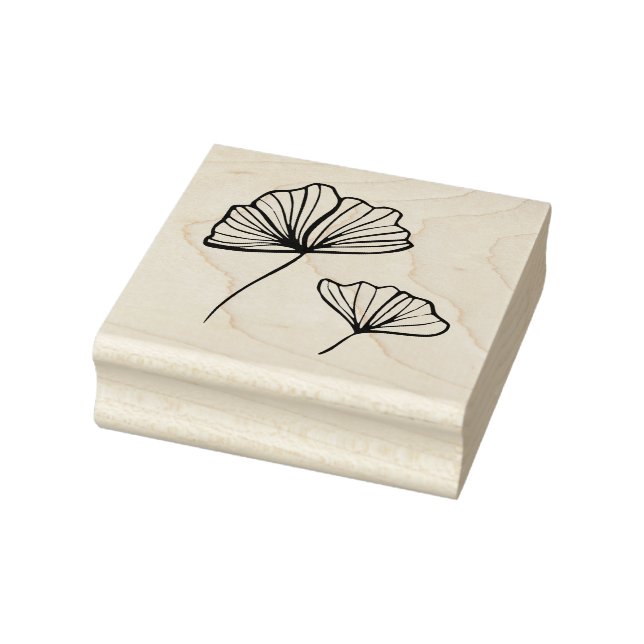 Sello De Caucho hojas de ginkgo (Sello)