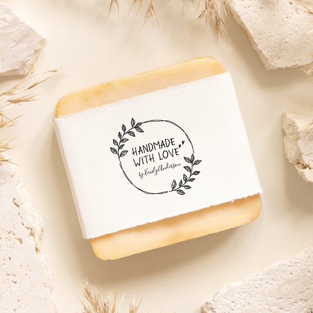 Sello De Caucho Hojas de líneas dibujadas a mano hechas a mano con (Subido por el creador)