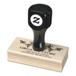 Sello De Caucho hojas orgánicas